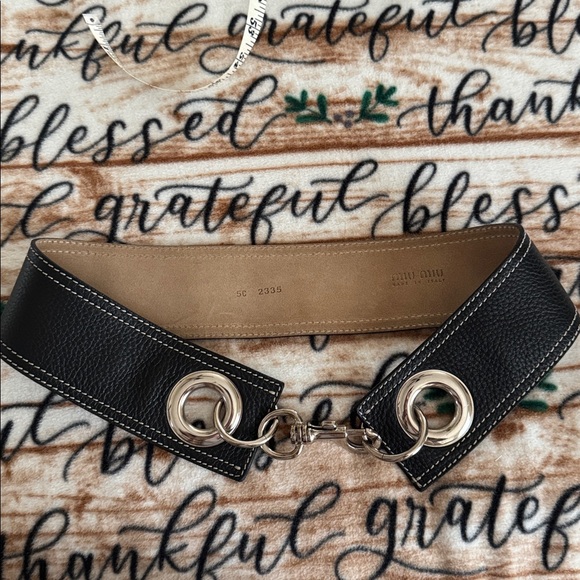 Miu Miu leather belt. EUC. 2.5”wide x 32” long - Picture 9 of 12